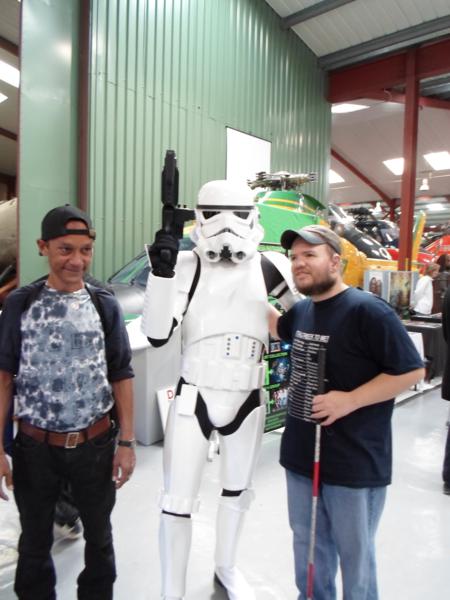 Warren and Tony with a Clone Trooper